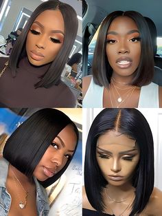 Hair Name: Lace Closure Bob Wigs Hair Style: Straight Hair Hair Length: 8-16 inches Wig Weight: 120-160g/Wig (Depending on Lengths and Density) Color: Natural Black?Color Density: 180% Lace Size: 4x4 Medium Brown Cap Size: Medium, 22.5inch (Customize Size Service >) Last?For: One More Year Lace: Top Swiss Lace Hairline: Pre-plucked Quality: 100% Virgin Human Hair Wigs Shipment: DHL, FedEx, or UPS 3-7 Business Days ? Short Haircuts Straight, Short Haircuts Straight Hair, Style Straight Hair, Closure Bob, Lace Closure Bob, Ombre Blond, Bob Cut Wigs, Hair Care Oil, Wigs Hair