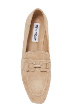 Polished hardware elevates the chic look of this menswear-inspired loafer set on a slight heel. 1/2" heel Leather or synthetic upper/synthetic lining and sole Imported Trendy Work Shoes For Women, Business Casual Shoes For Women, Loafers Summer, Casual Trendy Outfits, Comfy Travel Outfit, Work Shoes Women