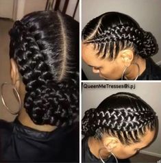 Bridesmaid Hairstyles Black Hair, Bridesmaids Hairstyles, Two French Braids, Bridal Styles, Black Bridesmaids, Fishtail Braid, Feed In Braid, Black Bridal