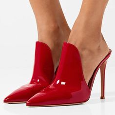 Mode Shoes, Super High Heels, Patent Leather Heels, Spring Shoes, Mules Shoes, Womens Heels