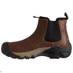 Brown Slip-on Work Boots With Reinforced Toe, Brown Slip-resistant Leather Work Boots, Slip-resistant Brown Leather Work Boots, Leather Slip-resistant Waterproof Boots With Snip Toe, Leather Waterproof Boots With Slip-resistant Snip Toe, Leather Slip-resistant Waterproof Boots, Outdoor Chelsea Boots With Reinforced Toe, Brown High-top Chelsea Boots For Outdoor, Brown Slip-resistant Boots For Outdoor Activities