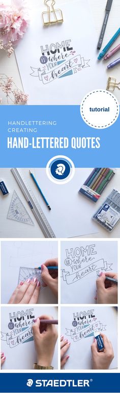 the instructions for how to write hand - lettered quotes