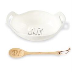 MUDPIE ENJOY SERVING BOWL SET Mason Cash, Serving Bowl Set, Salad Bowls Set, Kitchen Display, Coffee Club, Newly Married Couple, Display Storage, Wooden Spoon, Online Fashion Boutique