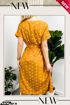 Polka Dot Contrast Button Dress Button Skirt, Flowy Skirt, Button Dress, Fedora Hat, Polka Dot Print, Small Waist, Dot Print, Fedora, Knee Length