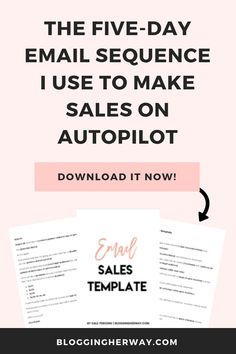 the five day email sequence is to make sales on autopilot