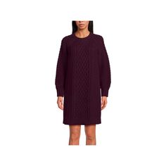 If you're looking for the perfect sweater dress for fall and beyond, look no further. This women's dress from Lands' End features an all-over cable knit for a classic, stylish touch. Plus, the long sleeves make it a great go-to option for dressing up during the cooler months! Click on this WOMEN'S GUIDE to find the perfect fit and more! If you're looking for the perfect sweater dress for fall and beyond, look no further. This women's dress from Lands' End features an all-over cable knit for a classic, stylish touch. Plus, the long sleeves make it a great go-to option for dressing up during the cooler months! Click on this WOMEN'S GUIDE to find the perfect fit and more! FEATURES Sweaterdress styling Soft fabric No closure - pullover styling Ribbed crewneck, cuffs, and hem keep their shape L Chic Stretch A-line Sweater Dress, Casual Non-stretch Long Sleeve Sweater Dress, Chic Stretch V-neck Sweater Dress, V-neck Knit Sweater Dress With Stretch, Style Web, Fall Sweater Dress, A-line Stretch Sweater Dress, Pants Shirt Men, Cotton Blends Dress