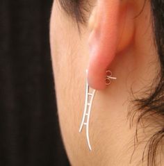 Whips Earrings-sterling silver Everyday Hypoallergenic Sterling Silver Ear Climbers, Sterling Silver Pierced Ear Climbers As Gift, Unique Sterling Silver Pierced Wrap Earrings, Unique Sterling Silver Wrap Earrings, Modern Ear Climbers As A Gift, Silver Dangle Ear Climbers, Silver Pierced Wrap Earrings As Gift, Silver Ear Climbers As A Gift, Silver Dangle Ear Climbers For Everyday