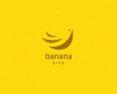 the banana bird logo is yellow and black