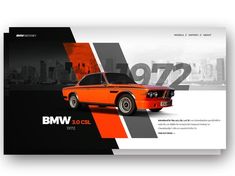 an orange bmw brochure is shown in this image