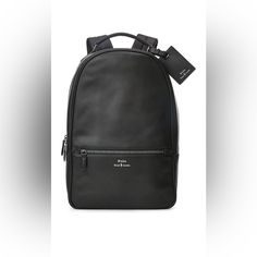 Crafted From Smooth Full-Grain Leather, This Backpack Is Designed With A Streamlined Silhouette. A Padded Internal Sleeves Keeps Laptops And Tablets Secure. Cool Backpacks For Men, Leather Backpack For Men, Backpack Free, Ralph Lauren Bags, Ralph Lauren Leather, Black Leather Backpack, Cool Backpacks, Canvas Backpack, Leather Pulls