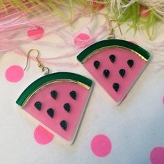 https://www.etsy.com/listing/227953515/watermelon-slice-acrylic-laser-cut Pink Resin Jewelry For Summer, Trendy Pink Resin Jewelry, Summer Pink Resin Jewelry, Cute Green Jewelry For Party, Novelty Pink Resin Jewelry, Cute Black Resin Jewelry, Fun Green Plastic Jewelry, Green Fun Plastic Jewelry, Watermelon Necklace