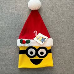 Despicable Me Minion Holiday Hat Nwt Holiday Hats, Despicable Me, Kids Accessories, Minion, Red Yellow, Accessories Hats, Kids Shop, Hats, Yellow