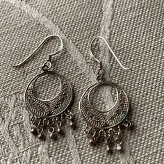 Dangling Sterling Silver Earrings. Circle Earrings, Earrings Color, Sterling Silver Earrings, Silver Earrings, Jewelry Earrings, 925 Sterling Silver, Women Jewelry, Sterling Silver, Women Shopping