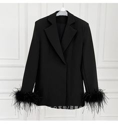 Elegant Black Velvet and Whimsical Feather Trim Style This Opulent Jacket for a Luxe Look. Indulge in the Rich Textures of Velvet and Feather Trim With This Posh Black Jacket. Gentle Dry Clean Only Colour may vary due to lighting on images. The product images (without model) are closest to the true colour of the product.Item runs true to size chart and is cut to suit our size chart. Please refer to our size chart for the best fit. Do not size up or down. Black Velvet Jacket, Glamorous Look, Trim Styles, Midi Pencil Dress, Trim Jacket, Feather Trim, Irregular Hem, Denim Mini Dress, Velvet Jacket