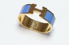 HERMES Blue Enamel H Clic Clac Bracelet Hermes Clic Clac Bracelet, Bracelet Hermes, Paris Blue, Paris Blues, Genuine Love, Hermes Paris, Blue Plates, Polish Jewelry, Bangle Bracelet