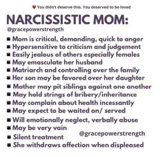 Narcissistic Mom, Mental Health Facts