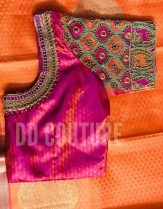 Traditional Drape Blouse With Mirror Work In Tissue Silk, Tussar Silk Traditional Wear With Mirror Work For Navratri, Traditional Tussar Silk Wear With Mirror Work For Navratri, Traditional Tissue Silk Blouse With Mirror Work, Tissue Silk Blouse Piece With Mirror Work For Festivals, Transitional Tissue Silk Blouse With Pallu Detail, Transitional Tissue Silk Blouse With Pallu, Bollywood Style Tussar Silk Traditional Wear With Mirror Work, Multicolor Blouse Piece With Mirror Work For Transitional Season