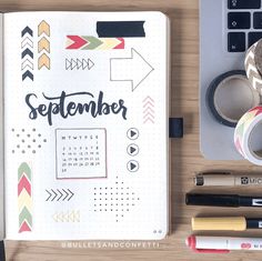 September Bullet Journal Cover Idea September Bullet Journal Theme, Bullet Journal Tracker, Bullet Journal Printables