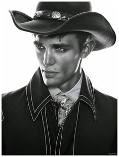 Sebastian Sauve + More Channel Cowboy Styles for August Man Shoot Cowboy Portrait, Western Shoot, Cowboy Fashion, Mert And Marcus, Modern Cowboy, Midnight Cowboy, Cowboy Aesthetic, Cowboys Men