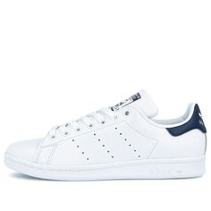 (WMNS) adidas originals Stan Smith S81020 (SNKR/Skate/Light/Low Top/Women's) White Footwear, Adidas White Sneakers, Navy Sneakers, Womens Adidas, Adidas Womens, White Core, White Adidas, Stylish Sneakers, Sneakers Shoes