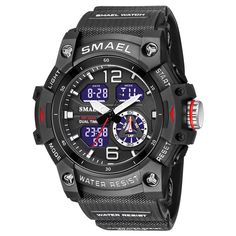 31% OFF SMAEL 8007 SPORTS DUAL DISPLAY WATCH FOR MEN LED DIGITAL QUARTZ: IT'S TOO GOOD TO MISS We've got a steal of a deal that you can't pass on. Get our popular Smael 8007 Sports Dual Display Watch for Men Led Digital Quartz for a limited-time price of just US $27.36! Find your favorite Silicone Strap Waterproof Men's Quartz Watch from us and enjoy: Superior quality and craftsmanship A price that you won't see again (this sale won't be forever) First-class customer service from a team ready to Mens Business Professional, Womens Business Professional, Fancy Shoes, Military Watches, Waterproof Watch, Formal Shoes For Men, Baby Diaper Bags, Gorgeous Shoes, Sports Watch