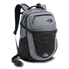 Recon Backpack in Mid Grey & Asphalt Grey Melange by The North Face Fancy Water Bottles, North Face Recon, 30l Backpack, North Face Bag, Backpack Essentials, Backpack Free, College Backpack, Tablet Sleeve, North Face Backpack