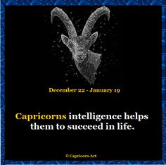 the zodiac sign for capricorns is shown on a black background with blue waves