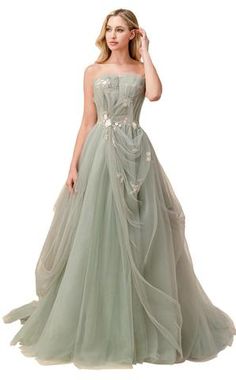 Wonderful long Dress by Andrea and LeoLook absolutely wonderful in Andrea and Leo A1015 Dress.... Modest Prom Gowns, Andrea And Leo, Princesa Tiana, Ballroom Gowns, Tulle Balls, Tulle Ball Gown, Ball Gown Dresses, Long Gown, Inspired Dress