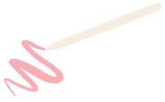 a white and pink logo with a toothbrush sticking out of it's end