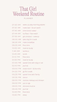 Weekend routine . . #love #energy #energyhealing #positive #positivethinking #positiveenergy #positivediscipline #positivesayings #affirmations #peace #peaceful #mindfulness #motivation #motivate #action #thatgirlmakeup #thatgirlmorningroutine #thatgirlfeed #thatgirlhabits #happiness #happinessquotes #happier #lifestyle #lifestyleblogger #lifestylechange #lifestyleaesthetic #lifestyleinfluencer #workout #workoutfitswomen Day Off Morning Routine, Schedule For Weekends, Things To Add To Your Daily Routine, Good Weekend Morning Routines, Productive Day Checklist, Every Day Routine List, Self Care Day Schedule, Cute Morning Routine List, Morning Planning Routine