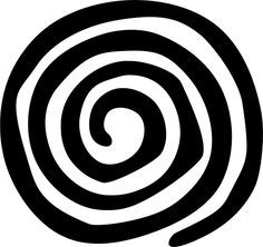 a black and white image of a spiral in the shape of a letter o on a white background