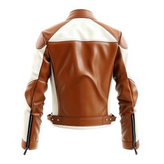 Retro White Biker Jacket For Winter, Retro White Biker Jacket For Fall, White Winter Outerwear For Biker Events, Cafe Racer Style Brown Leather Jacket For Motorcycling, Cafe Racer Brown Leather Jacket For Motorcycling, Brown Cafe Racer Leather Jacket For Motorcycling, Brown Leather Cafe Racer Jacket For Motorcycling, White Biker Style Outerwear For Biker Events, White Biker Outerwear For Biker Events