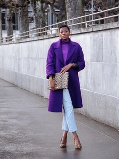 Purple Handbags Outfit, Dark Purple Jacket Outfit, Purple Pumps Outfit, Deep Purple Outfit, Purple Winter Outfit, Purple And Gold Outfit, Blue And Purple Outfit, Purple Jacket Outfit