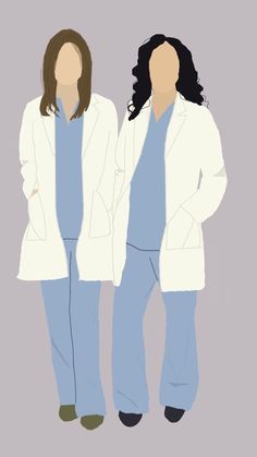 two women in white lab coats standing side by side with their hands on their hips