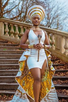 Zulu Dress by B Proud Design Afrocentric Wedding Dress, Afro Dresses, African Inspired Clothing, African Wedding Dress, African Fashion Ankara