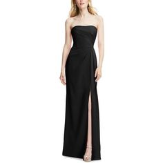 Manufacturer: After Six Style Type: Evening Dress Collection: After Six Sleeve Length: Sleeveless Material: 100% Polyester Fabric Type: Polyester Specialty: Pleated Sku: BH5788472 Removable Straps Included Size: 20.  Color: Black.  Gender: female.  Age Group: adult. Elegant Black Strapless Sleeveless Dress, Black Strapless Evening Bodice, Black A-line Strapless Evening Dress, Chiffon Long Dress, Evening Gowns With Sleeves, Wrap Dress Short, Evening Dress Collection, Dot Print Dress, Sequin Evening Dresses