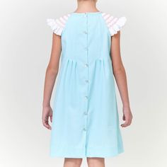 Mint Dress, Hand Smock, Modern Boutique, Pink Bubbles, Pink Tone, Mother Of Pearl Buttons, All Seasons, Short Sets, Smocking