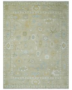 an area rug with various colors and designs