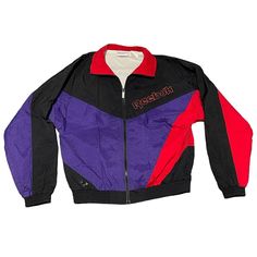 This vintage Reebok windbreaker track jacket is a must-have for any 90s enthusiast. The jacket is made of high-quality nylon and comes in a multicolor design that adds an extra touch of style. It is perfect for men who are into running and tennis, thanks to its performance and activity features. The jacket is available in size medium and is suitable for regular size types. Pit to Pit 20" Length 25" Reebok Windbreaker, Vintage Reebok, Track Jacket, Track Jackets, Puma Jacket, Vintage 90s, Favorite Outfit, Mens Jackets, Tennis