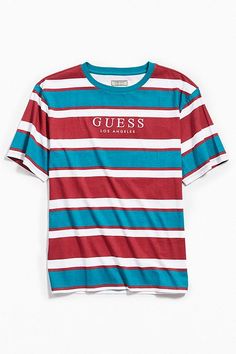 Guess Tshirt, Guess Clothing, Trendy Hoodies, Stripe Tee, Tshirt Men, Autumn Outfits, Striped Jeans