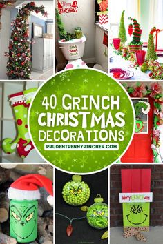 Creative DIY Grinch Christmas decorations, featuring quirky Grinch trees, fun party decor, and whimsical whoville indoor/outdoor projects for a playful Grinch-inspired holiday theme. Diy Grinch Garland, Grinch Garland Diy, Grinch Diy, Diy Grinch, Grinch Stuff, Grinch Crafts, Diy Christmas Decor Ideas