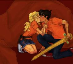 Percy Jackson Percabeth, Battle Of The Labyrinth, Kiss Art