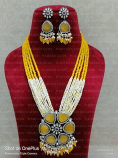 "S H I P P I N G ♥ - Domestic (India) - 3 to 5 Business Days - International (USA, UK) - 10 to 20 Business Days. Feedback: Please leave us active \"5-star\" feedback if you are satisfied with the items you receive. We really appreciate your supporting. For any dispute reason, please don't hesitate to contact us before leaving any negative or neutral feedback, please give us a chance to solve the issue for you. Thank you! Shipping Policy: All the items will be shipped in 1-3 business days after y Festival Gemstone Beaded Necklaces As Gift, Festival Gemstone Beaded Necklace As A Gift, Spiritual Gemstone Beads Jewelry For Celebration, Yellow Round Beads Jewelry For Celebration, Polished Beads For Gifts And Festivals, Gemstone Beaded Necklaces With Round Beads For Festivals, Yellow Gemstone Beaded Necklaces As Gift, Flower Pendant Jewelry With Colorful Beads As Gift, Festive Necklace With Gemstone Beads As Gift