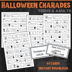 halloween character worksheets for teens and adults with the text, pumpkin charies