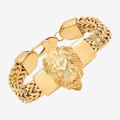 Features: Hypoallergenic, Quick ShipCircumference: 8 1/2 InchJewelry Closure: Lobster ClaspLink Construction: SolidMetal Color: YellowChain Length: 24 InchChain Width: 33.02 MillimetersPendant Length: 8.5mmPendant Width: 1.3mmChain Construction: BoxCare: Wipe CleanBracelet Type: Chain BraceletsMetal: 18k Gold Over Stainless SteelIs Beaded: NoCountry of Origin: Imported Gold Cuban Link Tarnish Resistant Bracelet, Gold Adjustable Tarnish-resistant Cuban Link Bracelet, Adjustable Gold Cuban Link Bracelet Tarnish Resistant, Adjustable Gold Cuban Link Bracelet, Tarnish Resistant, Luxury Gold Stainless Steel Chain Bracelet, Formal Gold Cuban Link Bracelet With Box Chain, Gold Stainless Steel Bracelets With Curb Chain, Gold Cuban Link Bracelets With Adjustable Chain, Gold Stainless Steel Bracelet With Curb Chain