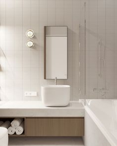 a bathroom with a sink, mirror and bathtub next to a toilet in it