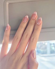 Pearl French Manicure Nails, Penanda Buku, Minimal Nails