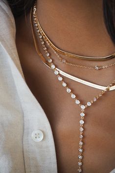 CICI LARIAT – Lili Claspe Lili Claspe, Gold Lariat Necklace, Bezel Necklace, Jewelry Accessories Ideas, Jewelry Lookbook, Jewelry Inspo, Lariat Necklace, Pretty Jewellery, Link Necklace