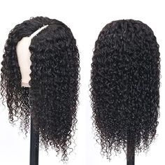 Water Wave V Part Wigs No Leave Out Half Wigs Full Machine Made Human Hair For Women Who Want to Add Part Wigs, Hair For Women, U Part Wig, U Part, Hair Shedding, Curly Waves, Wig Human Hair, Deep Curly, Half Wigs