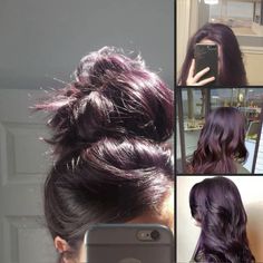 Deep Lavender Hair, Purple Wine Hair, Purple Dark Hair, Dark Hair Purple, Midnight Purple Hair, Hair Dye Techniques, Dark Purple Hair